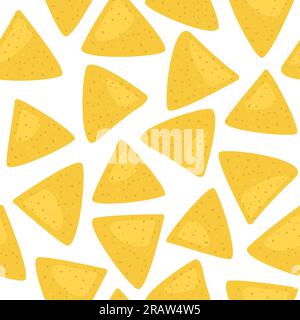 seamless pattern of corn nachos- vector illustration Stock Vector