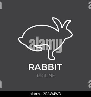 running rabbit icon - vector illustration Stock Vector