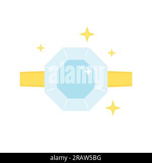 diamond engagement ring icon - vector illustration Stock Vector
