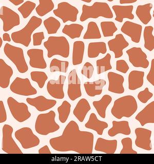 seamless pattern of giraffe skin, wrapping, textile, wallpaper- vector illustration Stock Vector