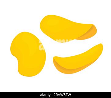 crispy potato chips on white background -vector illustration Stock Vector