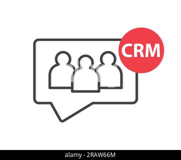 CRM (Customer Relationship Management) concept- vector illustration Stock Vector