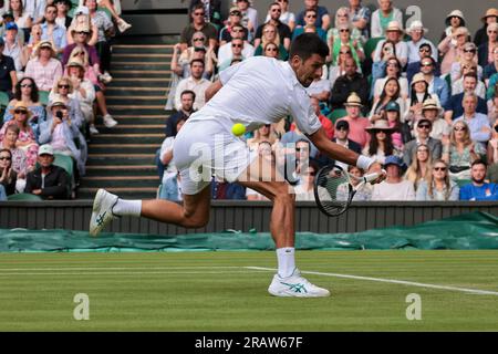 Londres, Inglaterra. 05th July, 2023. Novak Djokovic (SRV) during Wimbledon 2023 Tournament held in London, England. Credit: Andre Chaco/FotoArena/Alamy Live News Stock Photo