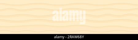banner with beach sand waves - vector illustration Stock Vector