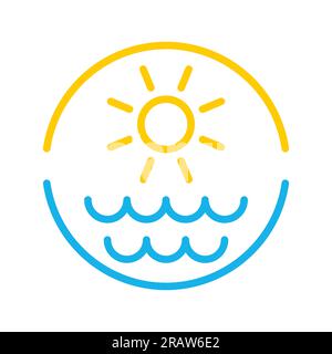 sun and sea icon- vector illustration Stock Vector