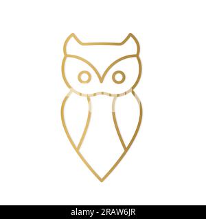 golden owl icon- vector illustration Stock Vector