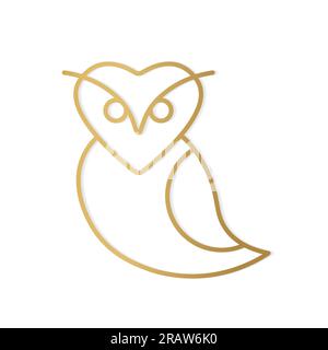 golden owl icon- vector illustration Stock Vector