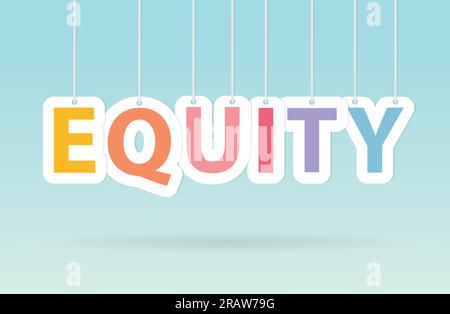 colorful equity hanging banner - vector illustration Stock Vector
