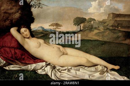 The Sleeping Venus 1510 by Giorgione Stock Photo