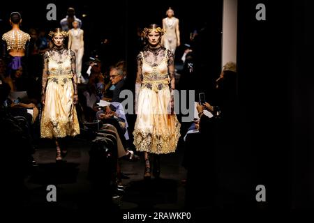Paris, Frankreich. 05th July, 2023. JEAN PAUL GAULTIER Haute Couture Fall-Winter 2023 Runway during Haute Couture Week on July 2023 - Paris; France 05/07/2023 Credit: dpa/Alamy Live News Stock Photo