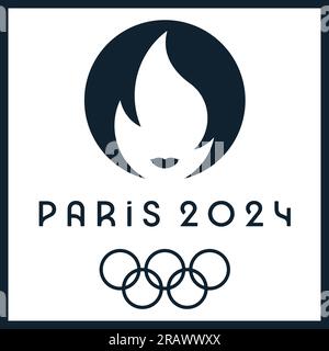 Summer Olympics 2024 Logo in France (Paris 2024) and White Background ...