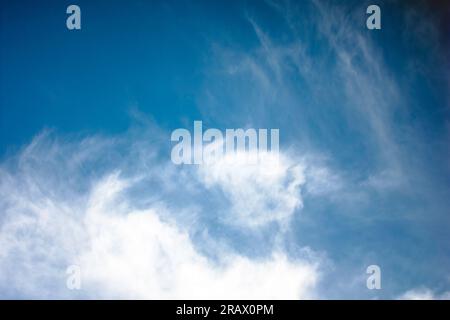 Sky replacement of cirrocululus clouds over blue sky. Stock Photo