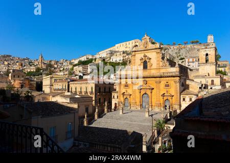 St. Peter's Cathedral, Modica, Ragusa, Sicily, Italy Stock Photo