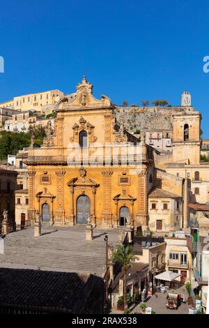 St. Peter's Cathedral, Modica, Ragusa, Sicily, Italy Stock Photo