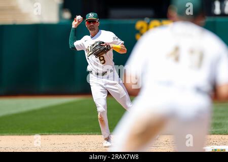 Oakland Athletics' Tyler Wade during a baseball game against the  Philadelphia Phillies in Oakland, Calif., Sunday, June 18, 2023. (AP  Photo/Jeff Chiu Stock Photo - Alamy