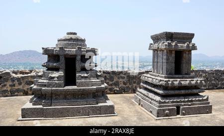 Tulasi Vrindavan on the Top of the Gingee Fort or Senji Fort , Gingee, Vullupuram, Tamilnadu, India. Stock Photo