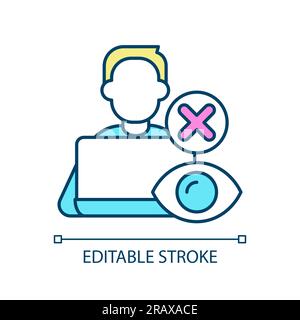 Supervision trouble RGB color icon Stock Vector