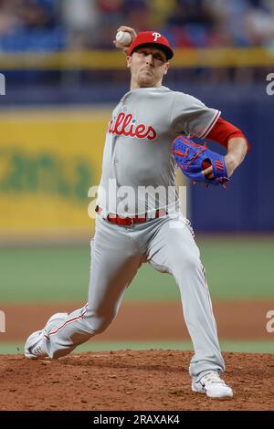 Philadelphia Phillies relief pitcher Jeff Hoffman throws against the ...