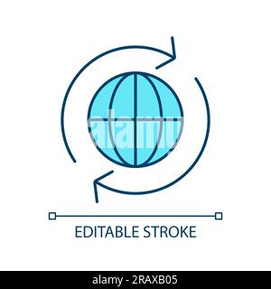 Global connectivity RGB color icon Stock Vector