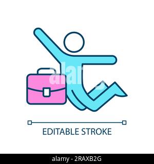 Job satisfaction RGB color icon Stock Vector