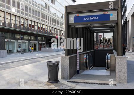Milan, Italy - july 5 2023 - San Babila square - new metro' line number 4 connects Linate airport and the city in 12 minutes. Credit: Kines Milano/Alamy Live News Stock Photo
