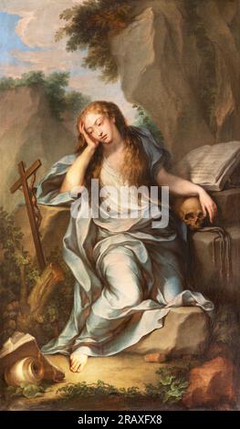 GENOVA, ITALY - MARCH 5, 2023: The painting of Mary Magdalen church Chiesa di Santa Maria Maddalena by Santino Tagliafichi (1819). Stock Photo