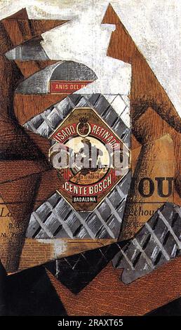 The Bottle of Anis del Mono 1914 by Juan Gris Stock Photo