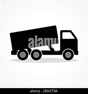 Simple icon of a dump truck Stock Vector