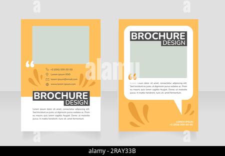 Agribusiness work blank brochure design Stock Vector