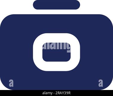 Camera black glyph ui icon Stock Vector