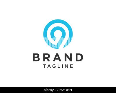 Abstract Initial Letter O Logo. Blue Circular Rounded Line Style isolated on White Background. Usable for Business and Technology Logos. Flat Vector L Stock Vector