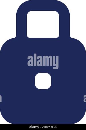 Padlock black glyph ui icon Stock Vector