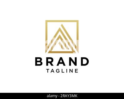 Abstract Letter A Logo. Geometric Shape Triangle Line. Flat Vector Logo Design Template Element Stock Vector