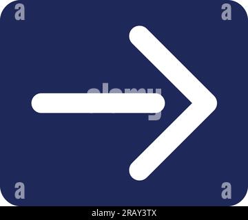 Move forward black glyph ui icon Stock Vector