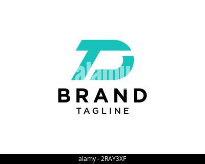 Abstract Initial Letter T Logo. Green Shape Geometric Style isolated on White Background. Usable for Business, Technology and Branding Logos. Flat Vec Stock Vector