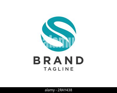 Abstract Initial Letter S Logo. Green Shape Infinity Style isolated on White Background. Usable for Business and Technology Logos. Flat Vector Logo De Stock Vector
