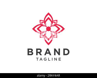 Abstract Star Flower Logo. Usable for Nature, Salon, Spa, Cosmetic and Beauty Logos. Flat Vector Logo Design Template Element Stock Vector