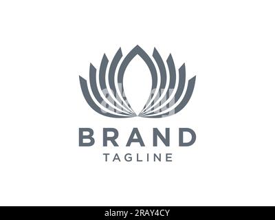 Abstract Flower Logo isolated on White Background. Usable for Nature, Salon, Spa, Cosmetic and Beauty Logos. Flat Vector Logo Design Template Element Stock Vector