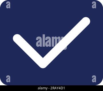 Checkmark black glyph ui icon Stock Vector
