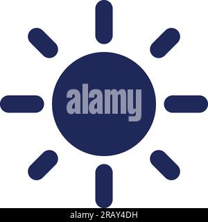 Brightness black glyph ui icon Stock Vector