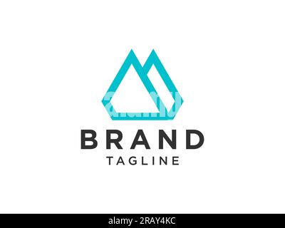 Abstract Initial Letter M Logo. Green Geometric Origami Style. Usable for Finance, Business and Technology Logos. Flat Vector Logo Design Template Ele Stock Vector