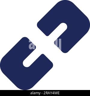 Hyperlink black glyph ui icon Stock Vector