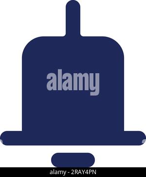 Notification black glyph ui icon Stock Vector