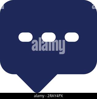 Typing message black glyph ui icon Stock Vector