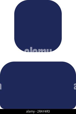 User black glyph ui icon Stock Vector