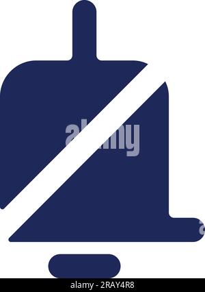 Mute notification sound black glyph ui icon Stock Vector