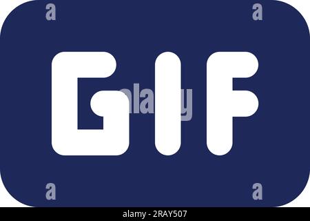 GIF black glyph ui icon Stock Vector