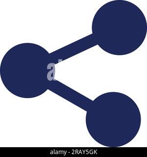 Share black glyph ui icon Stock Vector