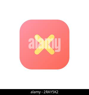 Close button pixel perfect flat gradient color ui icon Stock Vector