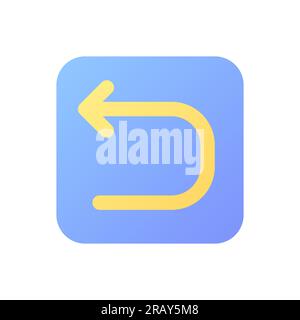Backward arrow pixel perfect flat gradient color ui icon Stock Vector